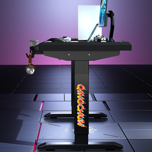 โต๊ะเกมมิ่ง Smart Rising: หน้าโต๊ะแบบสองพื้นผิว (ไม้/คาร์บอนไฟเบอร์) สถานีทำงานปรับระดับด้วยระบบไฟฟ้าสำหรับห้องนอนและสำนักงาน - Product Image 3