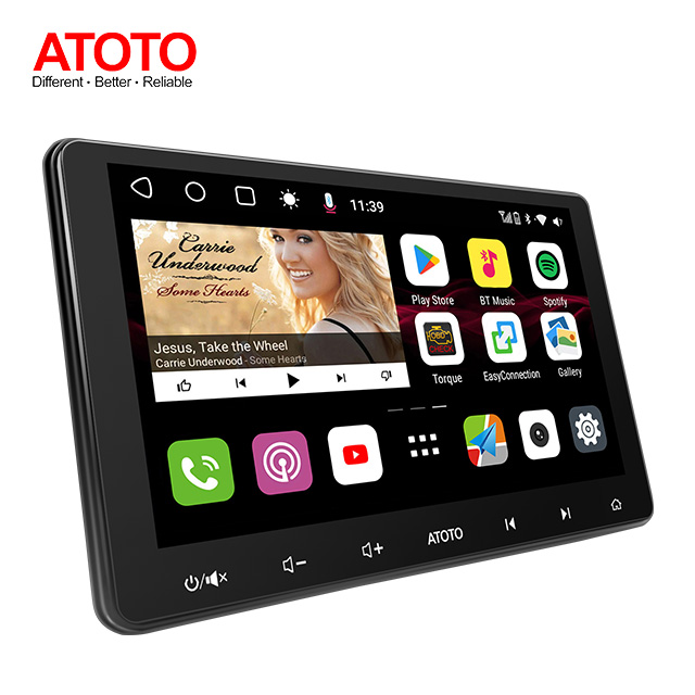 ATOTO 10 inch Android 10 Double Din GPS Navigation Touch Screen Wireless CarPlay Car Radio Stereo Player System