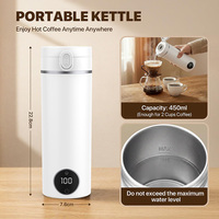 Bouilloire électrique portable à chauffage rapide, mini chauffe-eau de voyage pour la maison et le camping