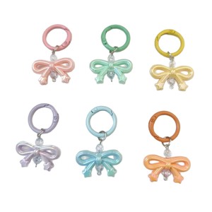 Porte-clés en résine irisée brillante, couleur pastel, avec pendentif étoile et breloque de sac Kawaii, pour accessoire quotidien, vente en gros directe usine - Product Image 5