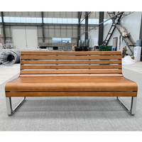 Banc d'extérieur robuste en bois et aluminium pour parcs et patios, vente en gros d'usine, fabricant de bancs publics