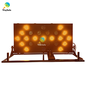 Pannello LED pieghevole da 60x30 pollici per camion, con 25 frecce, per il controllo del traffico solare - Product Image 4