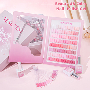 Vendeeni Hot Popular Summer 48colors Nude Pink Gel Nail <strong>Polish</strong> Set Box TPO HEMA FREE OEM Custom Pink Gel <strong>Polish</strong> Collection <strong>Kit</strong> - Product Image 4
