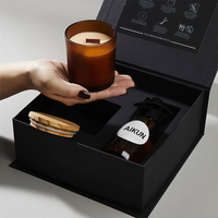 Ensemble cadeau de bougies parfumées AIKUN, diffuseur d'arômes en roseau, cire de soja de qualité supérieure, personnalisé, pour les fêtes, vente en gros, boîte de luxe