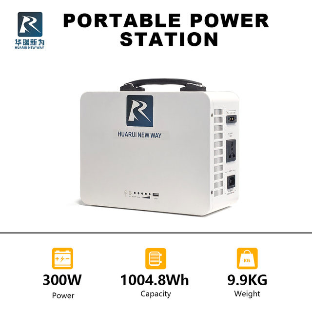 300W MPPT Pure Sine Wave Small Silent Portable Solar Panel Rechargeable LiFePO4 Battery Electric Power Station for Outdoor