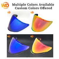 Visière photochromique Aurora Rainbow époustouflante pour casques intégraux OF626 - Écran de remplacement Iridium résistant aux rayures et imperméable