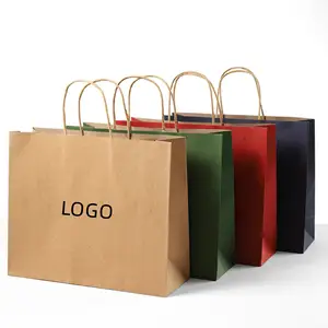 Fornecedor de fábrica impresso para compras embalagem de papel sacos, personalizado seu próprio logotipo sacos de papel