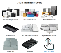 Boîtier en aluminium extrudé sur mesure pour module PCB, montage sur poteau, rack électronique, boîtier métallique pour l'électronique
