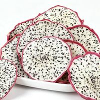 Gedroogde witte drakenvrucht plakjes, originele smaak, knapperige pitaya plakjes voor detailhandel en wederverkoop.