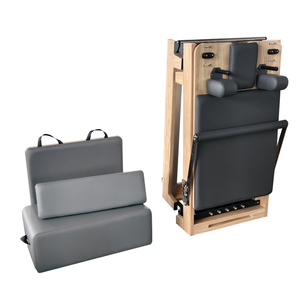 Tùy chỉnh gỗ sồi gấp Pilates gỗ có thể gập lại Cải Cách Pilates dễ dàng để di chuyển cho nhà máy tập thể dục - Product Image 2