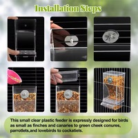 Accessoires de cage à oiseaux en acrylique écologiques de haute qualité, mangeoires pour oiseaux