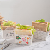 Boîte à sandwich populaire Vente en gros Emballage rectangulaire en ivoire personnalisé Boîte à sandwich