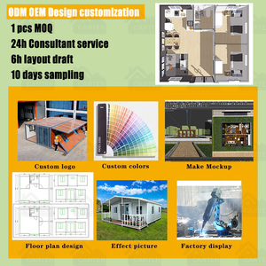 <span class=keywords><strong>Casa</strong></span> Container Espandibile 20ft 30ft 40ft con Parete in Vetro, Materiale in Acciaio, Impianto Elettrico e Idraulico per Uso in Ville, Hotel e Appartamenti - Product Image 6