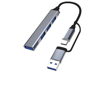 Usb Hub Type C To Usb 2.0 4 Port Aluminum Alloy With <b>Sd</b> Card <b>Reader</b> For Laptop Mouse Keyboard - Product Image 2