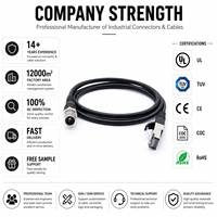 Cable Ethernet RJ45 a M12 X-Code de 8 Pines, Impermeable, Conector de Red para Sensores Industriales, Arnés de Transmisión de Datos