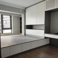 Chambre à coucher personnalisée avec tatami et dressing intégré, panneaux écologiques