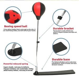 Sac de sable de boxe à pédale pour enfants personnalisé <span class=keywords><strong>avec</strong></span> <span class=keywords><strong>gants</strong></span> de boxe balles de vitesse réflexes sac de boxe pour enfants - Product Image 2