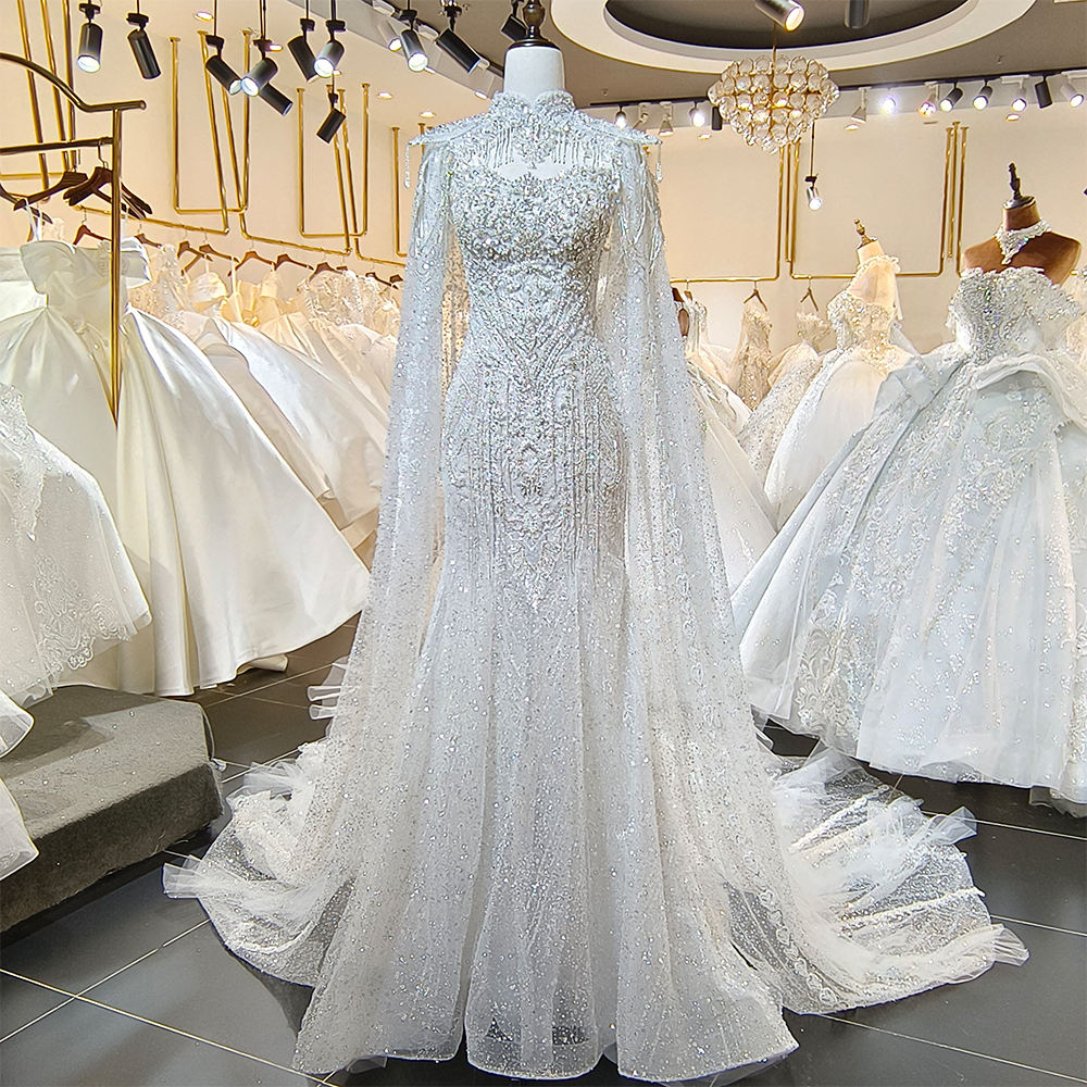 Buy In Bulk Mermaid Bling Wedding Dresses Detachable Train Option