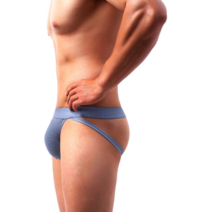 <span class=keywords><strong>Rainbao</strong></span> Jockstraps pour hommes à taille basse, caleçons confortables en coton avec style ouvert, couleur unie, logo personnalisé, sous-vêtements sexy pour hommes gays - Product Image 5