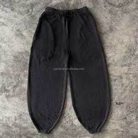 Joggers amples en coton à taille élastique personnalisée, style streetwear, coupe large et baggy, avec chevilles élastiquées
