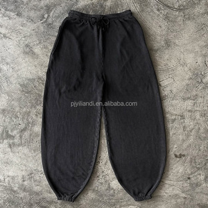 <span class=keywords><strong>Pantaloni</strong></span> Jogger Oversize in Cotone <span class=keywords><strong>con</strong></span> Vita Elastica Personalizzata, Stile Streetwear, Gamba Larga e Caviglie Elasticizzate - Product Image 3
