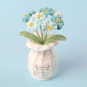 Maceta de Flores Tejida a Crochet, Decoración para el Hogar, Ramo de Flores Tejidas para Navidad - Product Image 6
