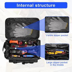 Multifunctional Zipper Closure Work <b>Handbag</b> <b>Men</b> Practical Storage Bag Made of Polyester <b>for</b> Hand Tools - Product Image 2