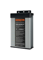 MINJON Alimentation LED Extérieure Haute Qualité 500W 12V 41.6A Étanche à Sortie Unique Transformateur AC-DC pour Bande LED CE