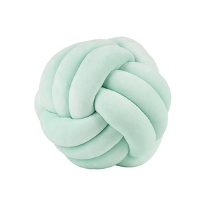 Funda de terciopelo más vendida y relleno de algodón PP, cojines para sofá, cojines, cojín de nudo colorido personalizado, cojín de bola - Product Image 4