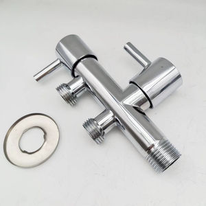 Compagnon de toilette Séparateur d'eau en 4 parties Vanne triangulaire Robinet de douche d'angle à trois voies One-In-Two-Out Accessoires de robinet d'hôtel - Product Image 3