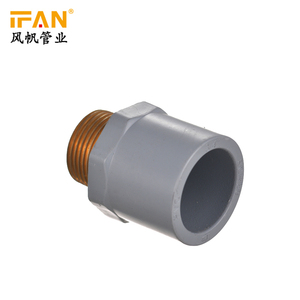 IFAN-enchufe macho CPVC SCH80, inserto <span class=keywords><strong>de</strong></span> latón <span class=keywords><strong>de</strong></span> 1/2 pulgadas, acoplamiento <span class=keywords><strong>de</strong></span> <span class=keywords><strong>PVC</strong></span> gris, 3/4 pulgadas, CPVC, suministro <span class=keywords><strong>de</strong></span> fábrica - Product Image 3