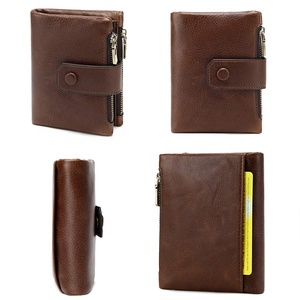 <strong>Personalised</strong> Multiple RFID Protected Genuine Leather Boys <strong>Mens</strong> <strong>Wallet</strong> with Zipper Coin Pocket Money Bag - Product Image 6