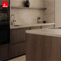 Alland Dernière Collection USA Refacinideas : Meuble de cuisine grand format pour four et micro-ondes, style Shaker fin, sans cadre, avec étagères flottantes