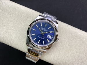 Montre mécanique de luxe de qualité supérieure, bicolore, étanche, 41 mm, acier CFactory 904l, 3235, 126-334, bracelet bleu - Product Image 4