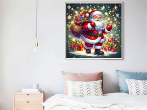 Buon Natale Babbo Natale Stile Americano Pittura Diamante Fai da Te per Adulti Principianti Mosaico Artistico in Pietra per Decorazione Murale - Product Image 3