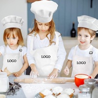Tabliers de cuisson en polyester coloré avec logo personnalisé en gros Tabliers de cuisson pour enfants Tabliers personnalisés bon marché Tabliers pour enfants de petite quantité minimale de commande avec poches