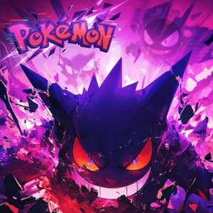 YQ Pokemoned Art Board Gengar Elves Mega Dream Carrom Board Colorful Printing Collection Surprise Box Fan Art Cards - Product Image 1