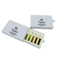 Boîte Coulissante à Tiroir de Luxe en Carton Rigide Sur Mesure pour Échantillons de Parfums Huiles Essentielles Avec Insert en Mousse