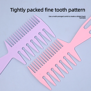 Peigne démêlant multifonctionnel 3-en-1 en plastique à dents larges pour cheveux bouclés, idéal pour salon et usage domestique - Product Image 3