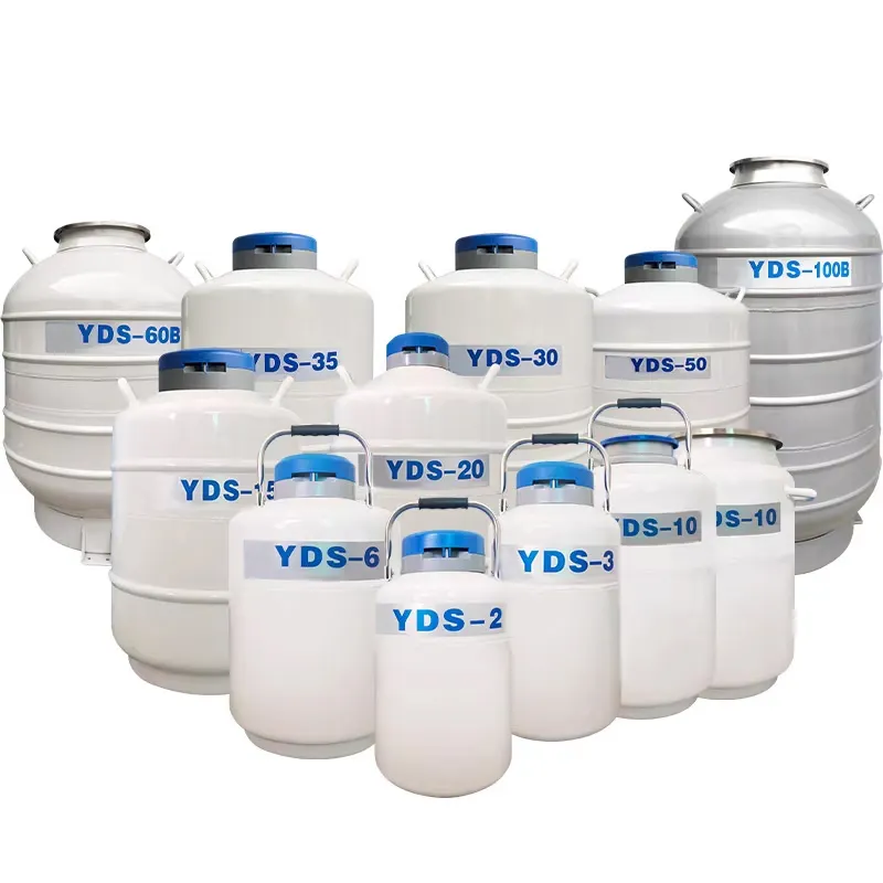 Sıvı azot 2L 3L 10L 20L 30L 50L 100L sıvı TST-YDS-3 tankı semen azot gazı biyolojik konteyner için azot tankı