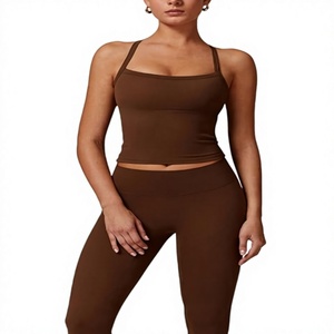 Ensemble de sport pour femme : Legging de compression taille haute sculptant et brassière de sport dos nageur à maintien, séchage rapide, pour la course et l'entraînement - Product Image 1