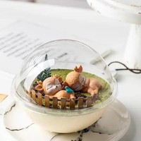 Boîte d'emballage de boule de mousse transparente créative pour l'emballage de cadeau de Noël Saint-Valentin et l'emballage alimentaire de gâteau de salade
