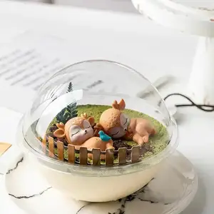 Scatola di imballaggio trasparente creativa della palla della Mousse per l'imballaggio del regalo di san valentino di natale e l'imballaggio dell'alimento della torta dell'insalata