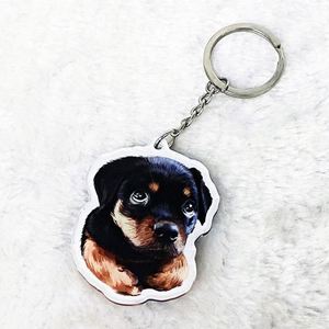 Custom Transparent Acrylic <b>Keychains</b> Blank Keyring with <b>Anime</b> Keyring Personalized Clear Plastic Keychain Blank for Logo - Product Image 1