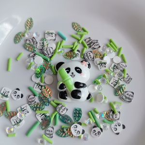 Panda arrose tranches d'argile molle perles 500g bricolage artisanat Slime breloques, coque de téléphone déco, décoration de faux gâteau, Nail Art - Product Image 4