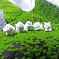 Mignon pendentif chien en résine floquée 3D fait main, mini poupée, breloque de téléphone, porte-clés DIY, cadeau artisanal