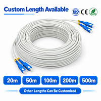 Cordon de brassage fibre optique longue portée pour intérieur 20m 50m 100m 200m 500m SC APC SC UPC pour installation FTTH