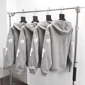 Sweat à capuche unisexe TuoYi en coton épais 420g, <span class=keywords><strong>gris</strong></span> <span class=keywords><strong>beluga</strong></span>, imprimé géométrique, style sportif - Product Image 1
