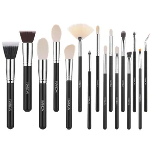 Hot sale 14 pcs 18 pcs Premium Cosmetic Brush for makeup brush kit Concealer Eyeshadow Eyebrow Black Make up Brush set