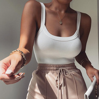 Combinaison moulante sans manches à logo personnalisé, sexy, pour femmes